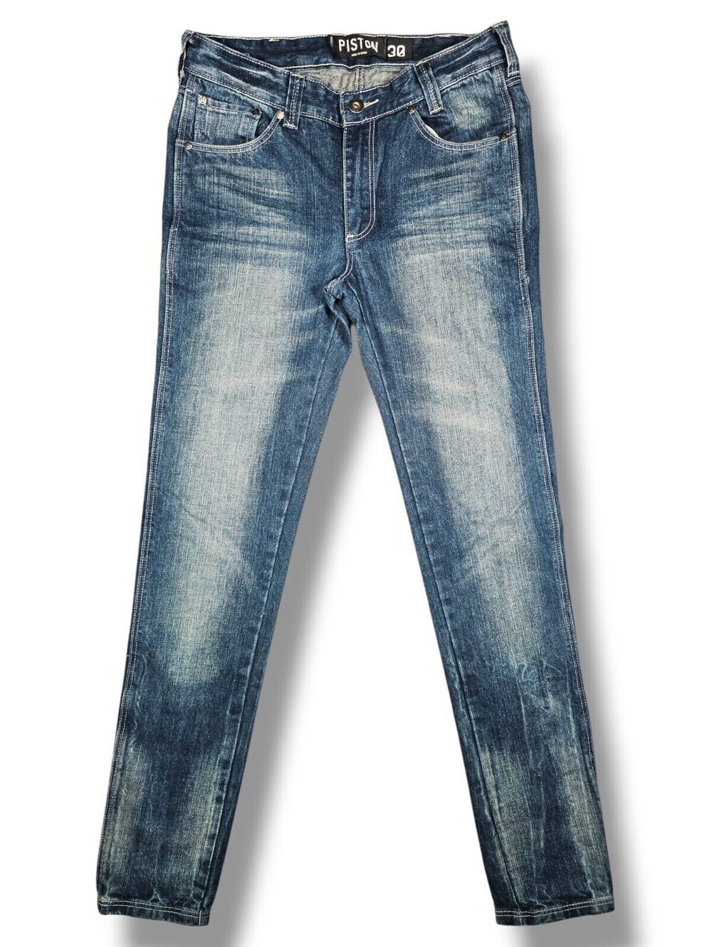 Cotton On Dark Wash Faded Slim Straight Denim Jeans Y2K Emo Scene Hipster 30x34